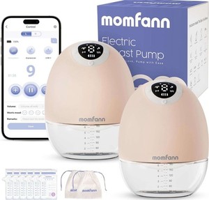 Pompe à sein Momfann Portable APP Contrôle Portable Allaitement Pompe Beige