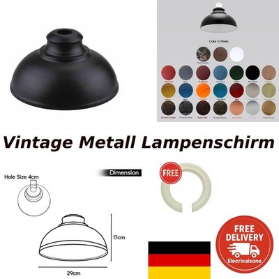 E27 B22  Vintage Ceiling Lampshade Retro Metal Pendant Lampshade Replacement DE