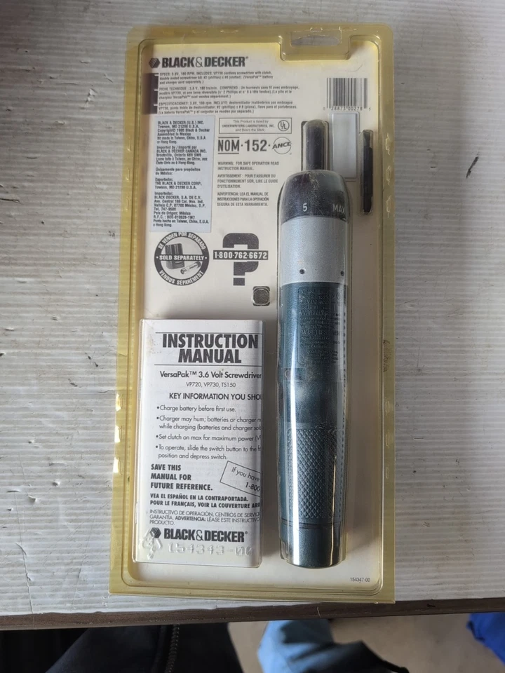 Black & Decker VP730T VersaPak Cordless Screw Driver with Clutch 3.6V NEW SEALED - Image 3 of 4