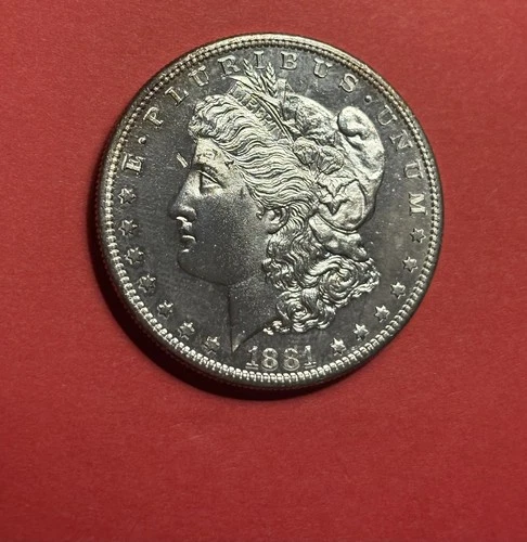 1881-S Morgan Silver Dollar Coin, Proof-Like Obverse, Flashy Gem BU, PL Beauty