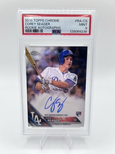 2016 Topps Chrome Corey Seager Rookie Autograph #RA-CS PSA 9 Mint
