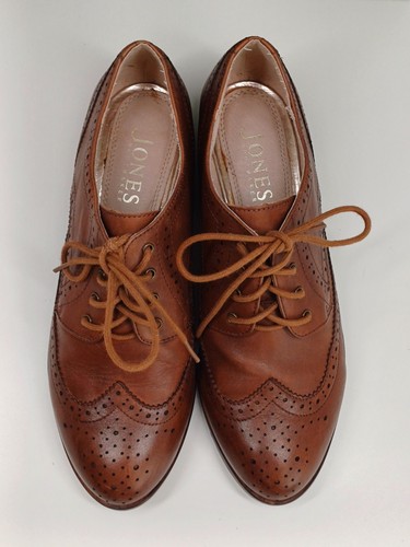Jones Bootmaker Scarpe Donna UK 5 EU 38 Pelle Marrone 'Grotto' Derby Brogues - Foto 13 di 24