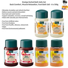 Kneipp Herbal Bath Salts Set Muscle Relief, Back Comfort, Foot Care 6x500g