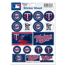 MINNESOTA TWINS 17 LOGO STICKER SHEET NEW WINCRAFT 👀