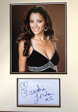 CLAUDIA JORDAN - MODEL & TV PERSONALITY - STUNNING SIGNED COLOUR PHOTO DISPLAY