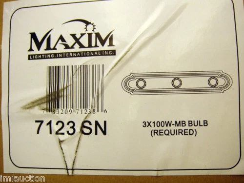 Maxim Bath Vanity Lighting Light Satin Nickel 7123SN - Picture 2 of 4