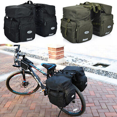 50L Large MTB Bike Rear Rack Bag Bicycle Double Panniers Luggage Carrier Pack UK