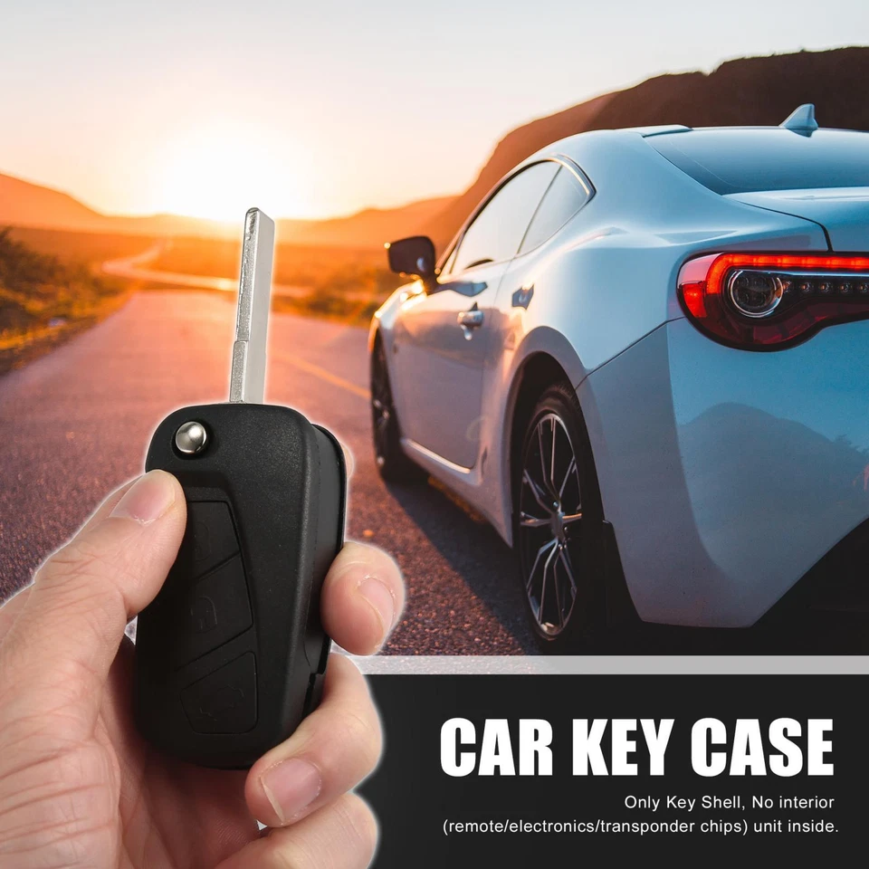 3 Key Buttons Remote Control Car Fob Key Case Shell Black for Ford Ka 2008-2016 - Image 2 of 4