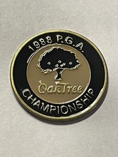 Vintage Rare 1988 PGA Championship 1" Coin Style Golf Marker - Oak Tree G.C.