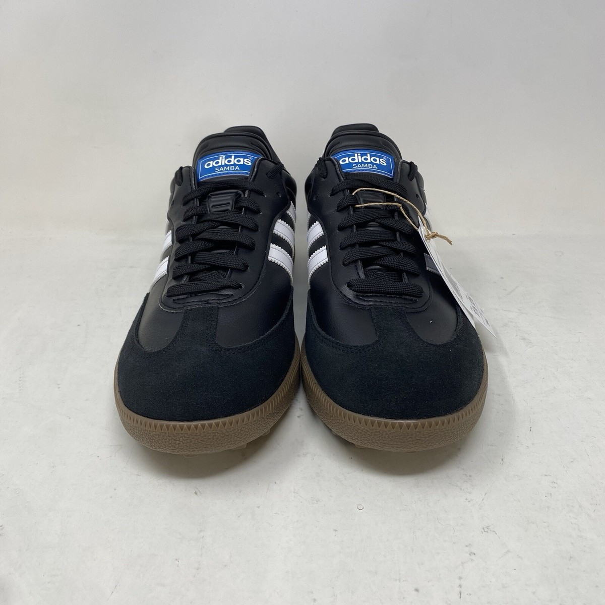 Mens Adidas Samba Golf Black White Gum Spikeless Golf Shoes