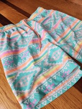 Chubbies Lined Swim Trunks Aztec Print Pastel Colors 7  Inseam Size Medium
