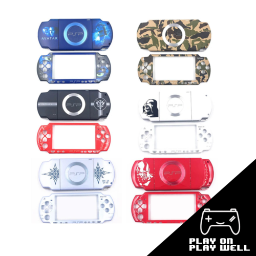 PSP 2000 Faceplate Shell Housing Full Housing Case w/ Buttons Screw & Stickers - Picture 1 of 13