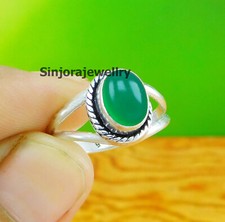 Green Onyx Gemstone 925 sterling silver handmade Gift Ring US size 5 to 10