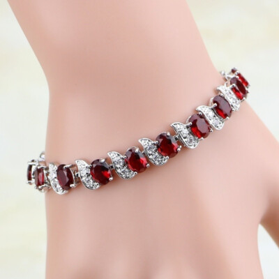 Multicolore Lab Granate Damen Armband im edlen Design