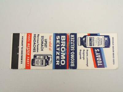 AH517 Matchbook Cover Bromo Seltzer upset stomachs 