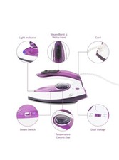 Quest 1000W Reise-Dampfb&uuml;geleisen / zusammenklappbarer ergonomischer Griff / 50ml Wassertank