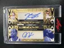 2023 Leaf Vibrance Kevin Durant James Harden Auto 1/1 Gold Vinyl Superfractor SP