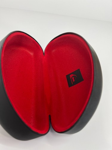 Quiksilver sunglasses case hard black clamshell red inner spectacle protector - Photo 9/9