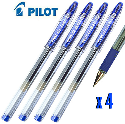 4 x Pilot G-3 GELSTIFT BLAUE TINTE MITTEL 1,0 mm Neu im Karton UK LAGER 