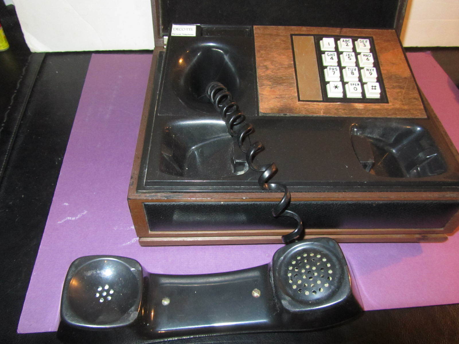 Vintage 1970s Deco Tel Personal Telephone Touch Tone Desk Executive Spy