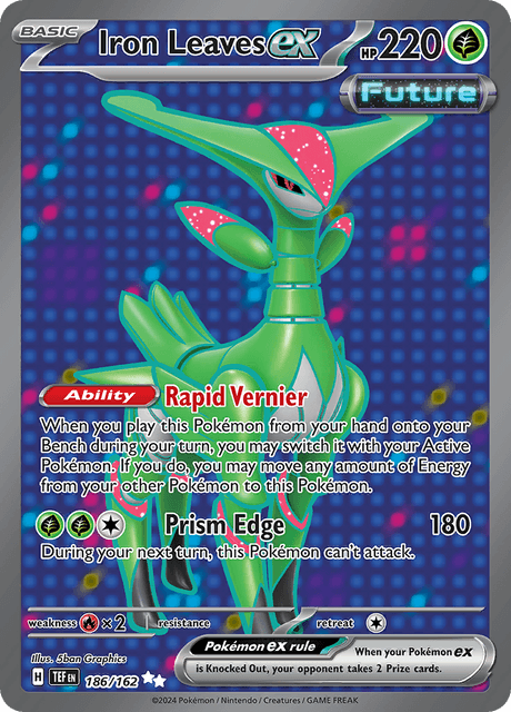 Pokémon TCG Iron Leaves ex 186/162 Ultra Rare Temporal Forces NM/M