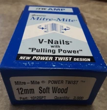 ITW Amp 12mm Soft Wood 1012SPT Genuine Mitre-Mite V-Nails with Pulling Power New
