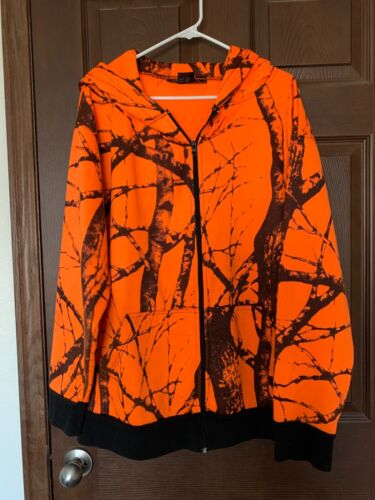 WFS Element Gear Orange Hunting Hoodie Jacket Men's Camouflage sz L - Picture 2 of 4