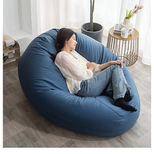 Bean Bag Sofa Cover Waterproof Single Fabric Lazy Sofa Lounger Cover 90*130CM - Picture 4 of 14