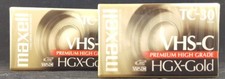 2 Maxell TC-30 VHS-C HGX-Gold Blank Video Cassette Tapes 62 min Made in Japan