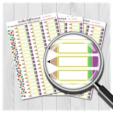 School Book Labels Planner Stickers for Diary Calendars, Journals & Scrapbooking