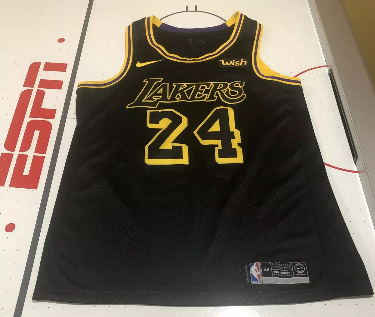 Los Angeles Lakers Kobe Bryant Black Mamba City Jersey