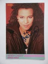 Neneh Cherry autograph signed 10x14 cm popcorn star card