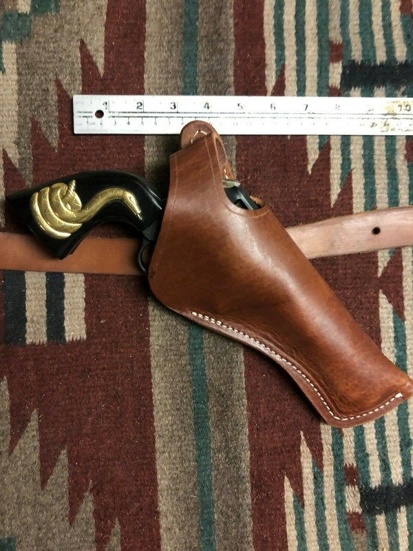 FIT Colt SAA Ruger Vaquero EMF 1873 4.75 Two Position Leather Holster Cross Draw