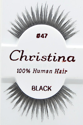 Christina #47 6,12 Pairs 100% Human Hair False Eyelashes 