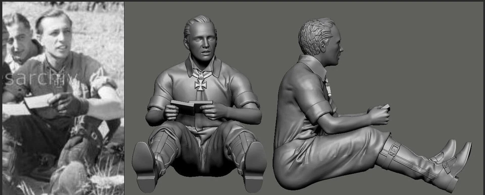 PEDDINGHAUS-DECALS Peddinghaus 3 D Druck 1/32 32201 Deutsche Asse des JG 54 FW 190 Piloten Erich Ru