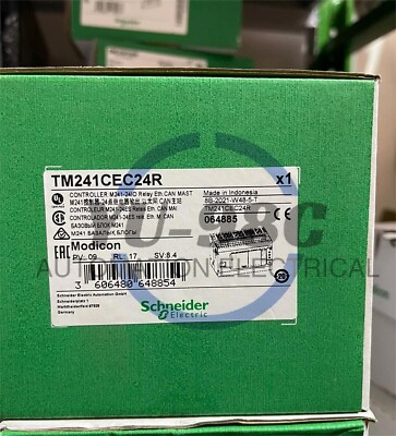 NEW SCHNEIDER TM241CEC24R MODICON M241, 24 IO, RELAY, ETHERNET CAN MASTER