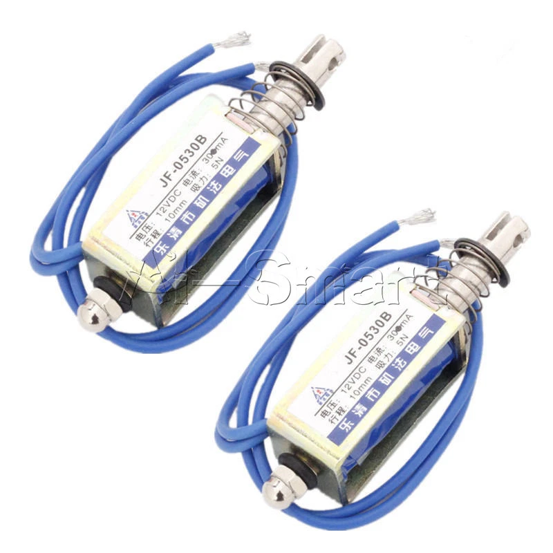 DC 6V/12V/24V Push Pull Type Open Frame Solenoid Electromagnet 10mm 5N/2N Reset - Image 4 of 4