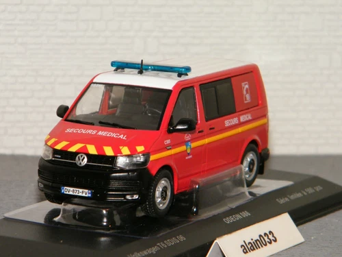 VOLKSWAGEN T6 SDIS 06 Alpes Maritimes ODEON 1/43 Réf 086