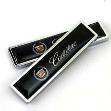 For 2PCS Cadillac Luxury Auto Car Body Fender Metal Emblem Badge Sticker Decal