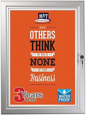 Enclosed Bulletin Board for Outdoor Use with Locking Door,Weatherproof, Easy to 