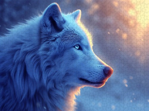 CALVENDO Puzzle Frostglanz: Das klare Blau im weißen Wolfslicht | 1000 Teile Leg - Bild 4 von 4