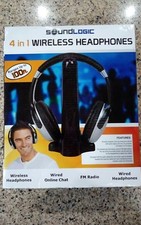 SOUNDLOGIC 4 In 1 Wireless Headphones - NEW Retail Box