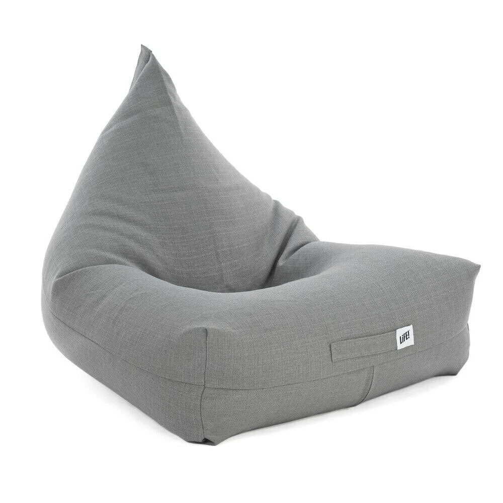 Life Luna 80x100cm Linen Style 250L Bean Bag Adult Lounge Cover w