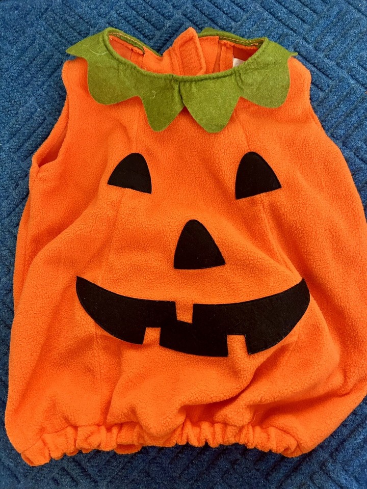 Pottery Barn Kids Pumpkin Halloween Costume Size 1224 Months with Hat