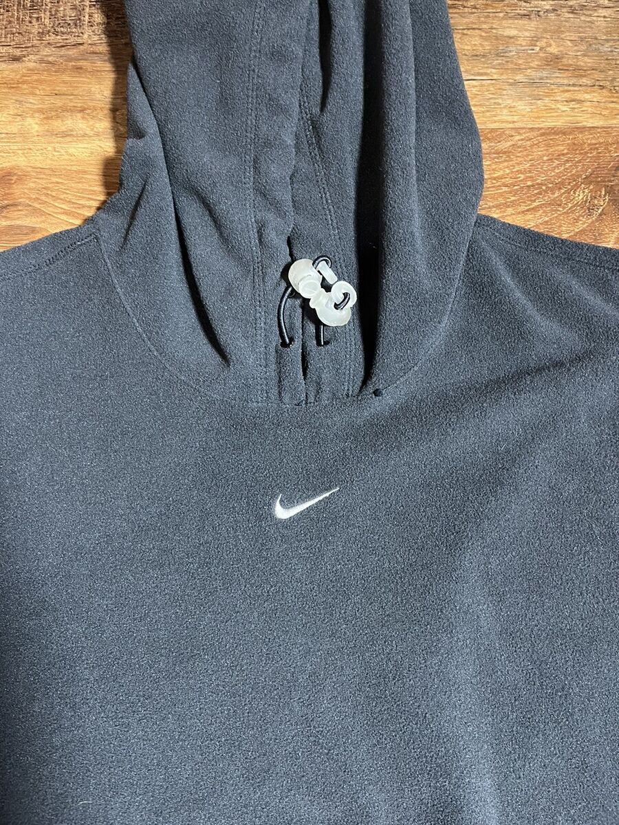 Vintage Y2K Nike Center Swoosh Fleece Hoodie Drawstring Vintage Y2K Nike Center Swoosh Fleece Hoodie Drawstring