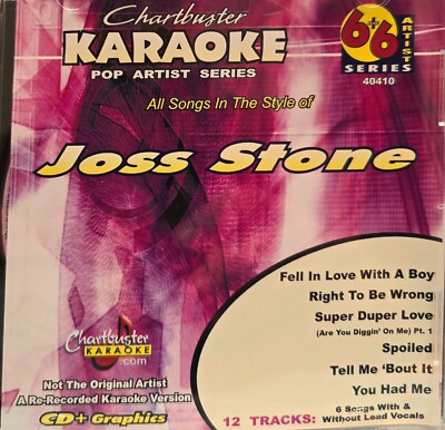 40410 JOSS STONE        CHARTBUSTER  KARAOKE CDG LOT VA