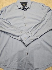 Alfani Men's Blue Long Sleeve Dress Shirt Size XL