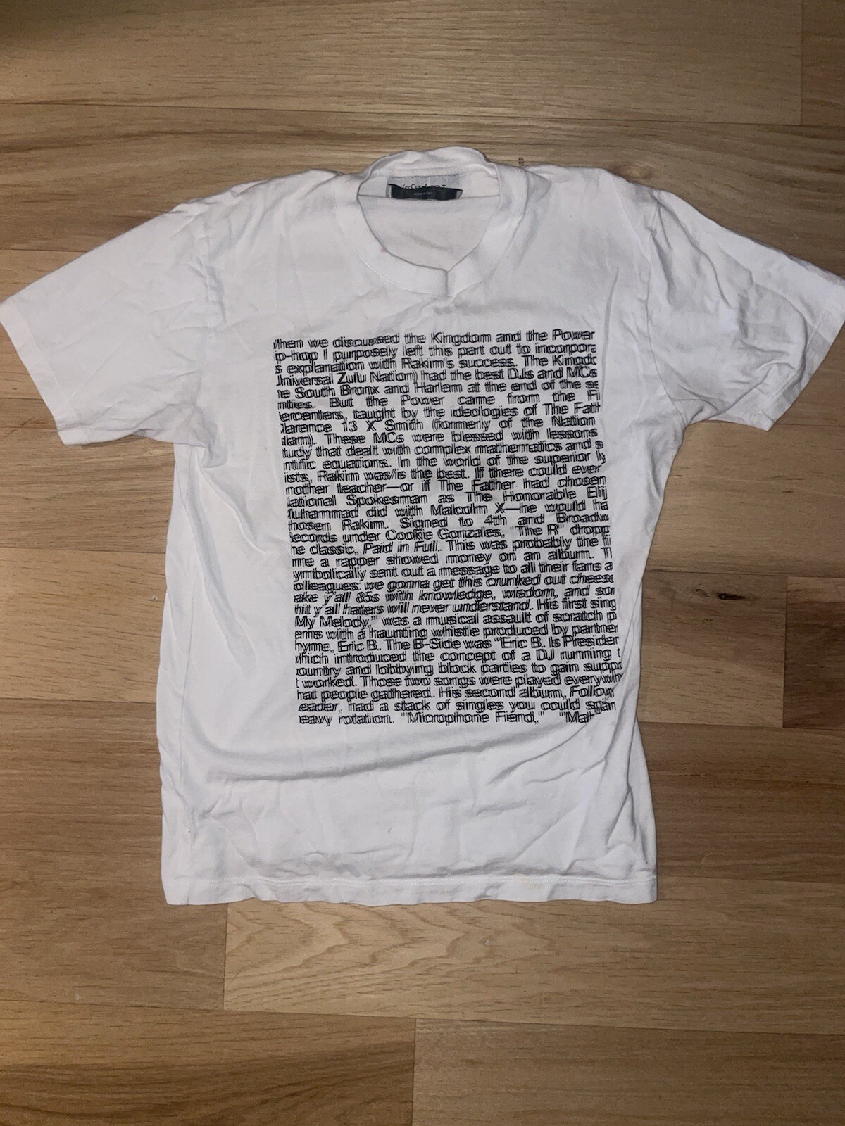 T SHIRT SAINT LAURENT MADE IN ITALY PARAGRAFO SCRITTO SFOCATO YSL YVES AUTENTICA