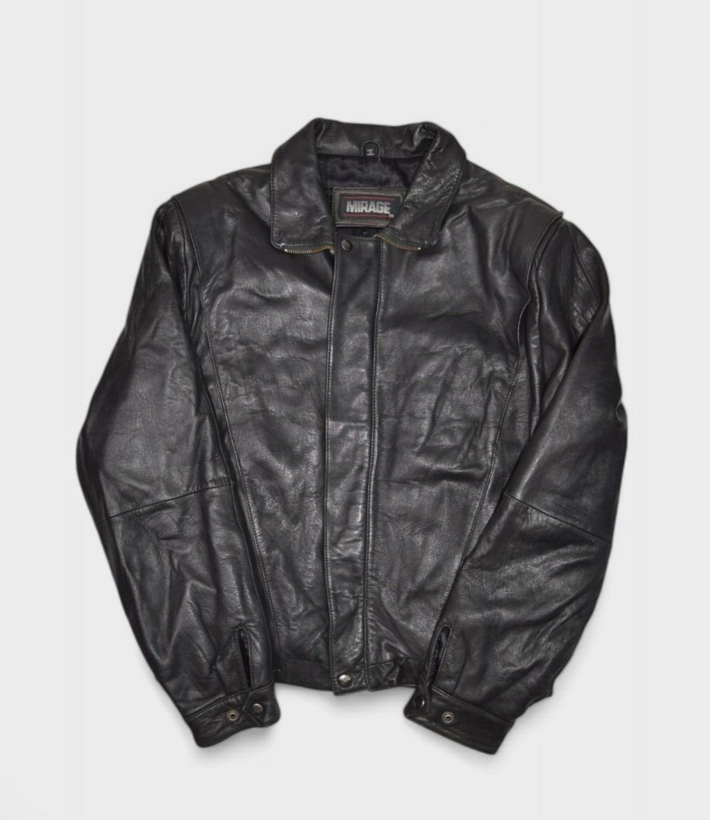 MIRAGE レザージャケット HARLEYワッペン 大きいサイズ ヴィンテージ