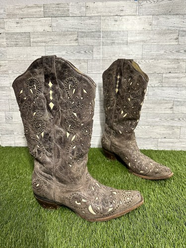 Dan Post DP3220 for $299.99 Ladies Southern Cross Collection Western Boot with Black Inlayed Leather Foot and a Square Snip Toe